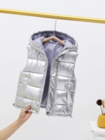 Детский пуховик с пухом, костюм мальчика цветочника, жилет, толстовка с капюшоном, демисезонная куртка, подходит для подростков, увеличенная толщина