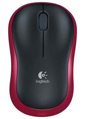 罗技（Logitech）M185 无线鼠标 黑色红边新老包装随机发货