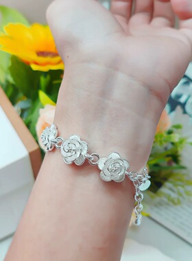 山茶花可调节国风玫瑰花宫廷手链