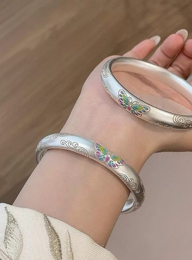 「诗画云蝶」新中式手镯琅彩蝴蝶