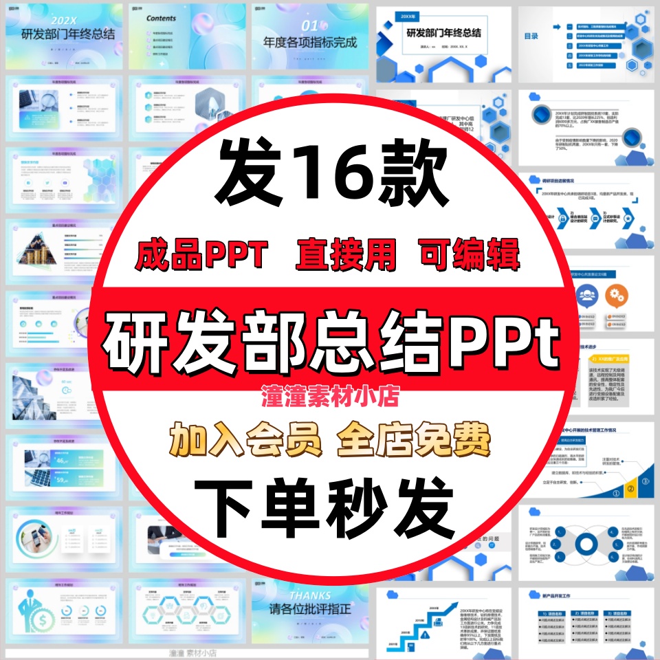 企业研发部门年终总结ppt模板个人工作年度总结述职报告汇报素材