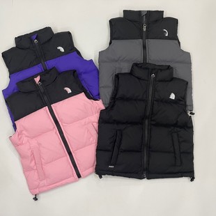 秋冬款 潮童亲子款 拼色羽绒马甲80白鸭绒厚实保暖男女童 180码 100