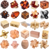 批成人儿童木质木制拆解益智力玩具拼装 神龙摆尾 孔明锁鲁班锁套装