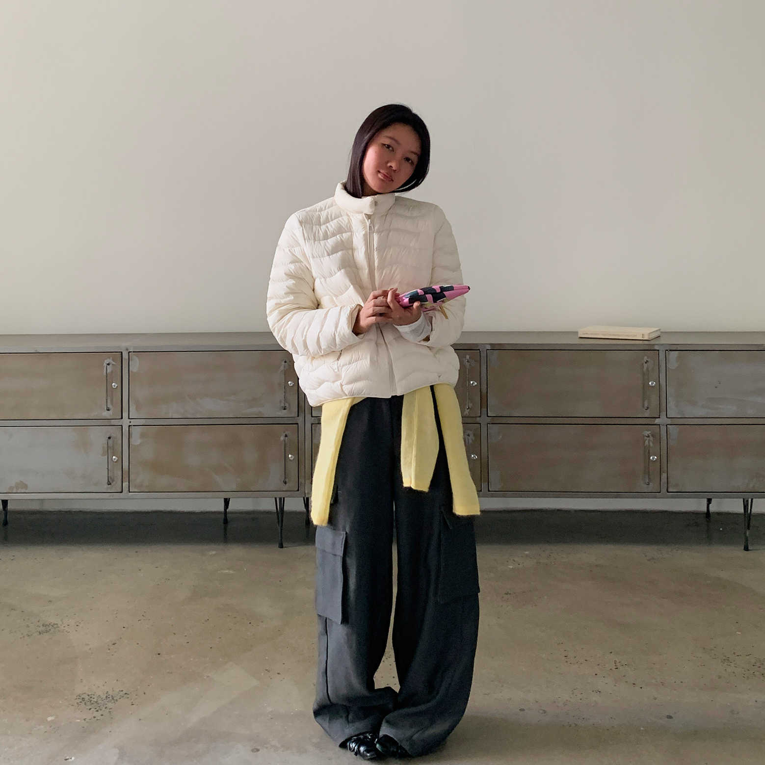 轻薄款小立领波浪羽绒服外套