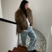 LILUSHOP 轻奢贵气高级感厚实狐狸毛皮草外套女百搭冬季 保暖大衣