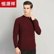 Áo len cashmere Hengyuanxiang nam 2019 mùa thu và mùa đông mới áo len dày trung tâm mua sắm áo len cashmere với cùng một đoạn - Áo len Cashmere