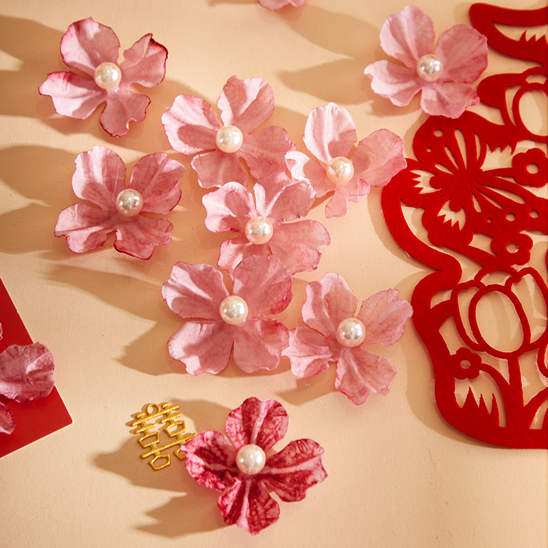 仿真绣球花瓣diy喜字贴婚房布置大小囍字结婚专用卧室窗户套装