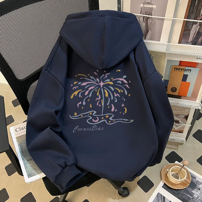 美式潮牌重磅连帽卫衣男款秋冬