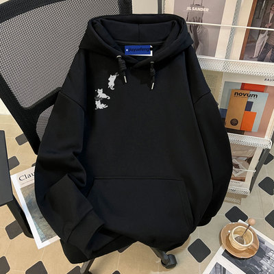 国潮美式高街连帽卫衣男款2025