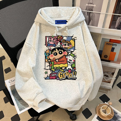 重磅纯棉连帽卫衣男款印花秋冬