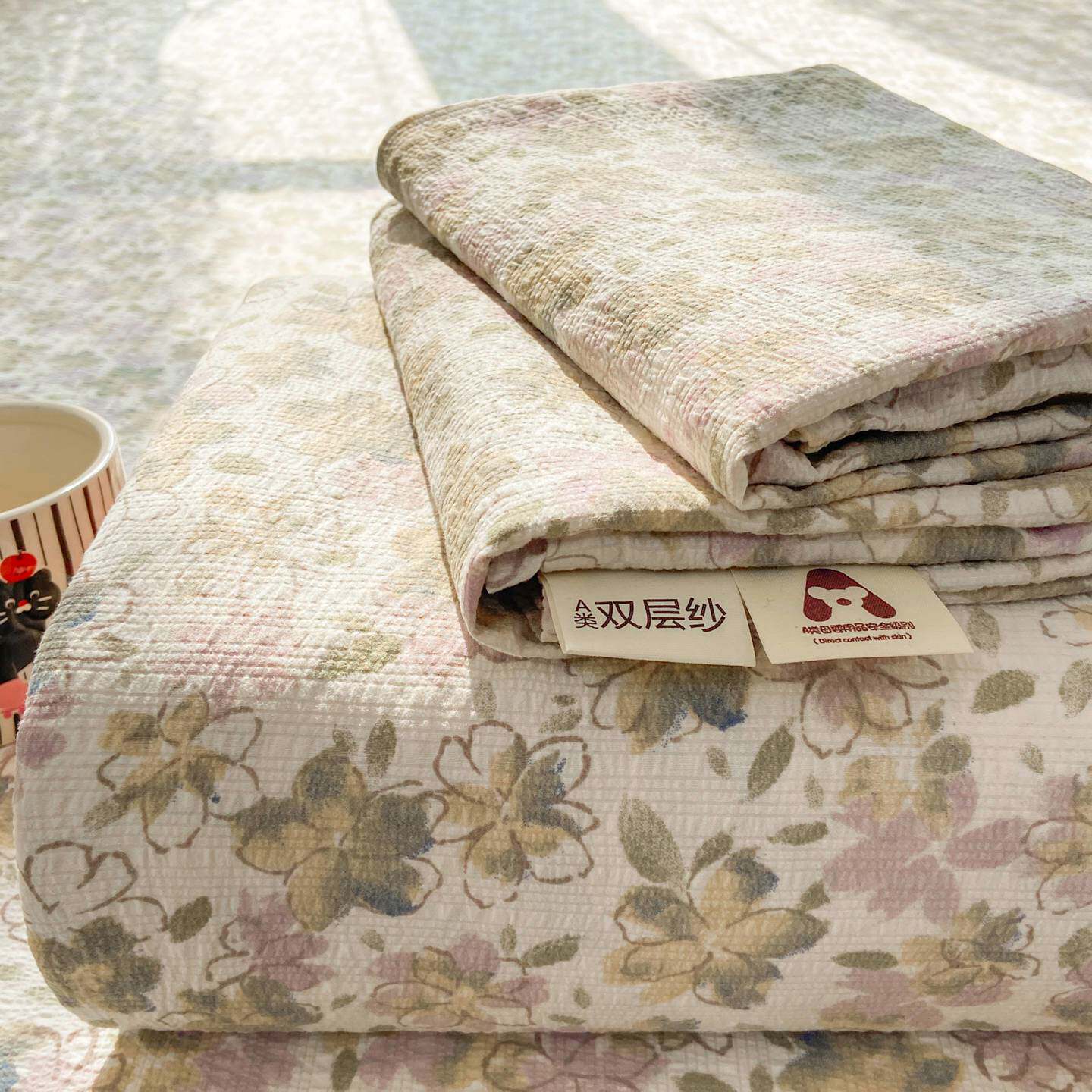 韩式碎花泡芙纱床单单件学生宿舍床上单人被单枕套三件套四季通用