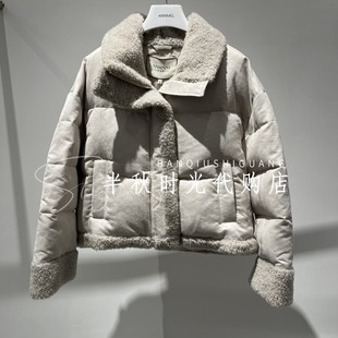 (小魔女)恩曼琳 25冬季 专柜正品 卡其时尚羽绒服XRA7G09B-4280