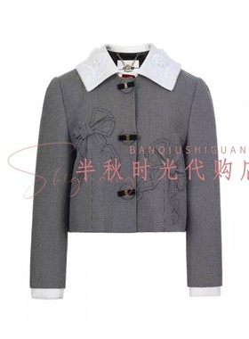 （小魔女）LF26C21SC031原2995LeFame拉飞姆26春装千鸟格外套上衣