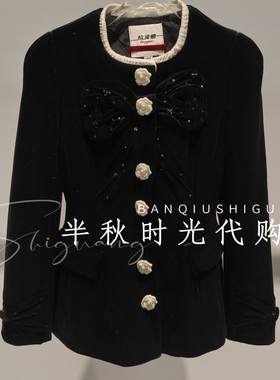 （小魔女）FF25D41SC173原3295Lefame拉飞姆25冬丝绒甜美短外套