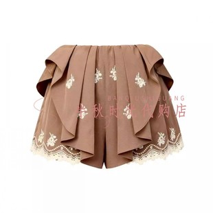 LeFame拉飞姆2026春装刺绣花朵休闲裤LF26C61SP024原1595