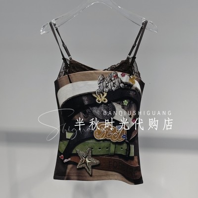 FORDARE福蝶正品2026春夏季2620B13301印花蕾丝吊带 原699