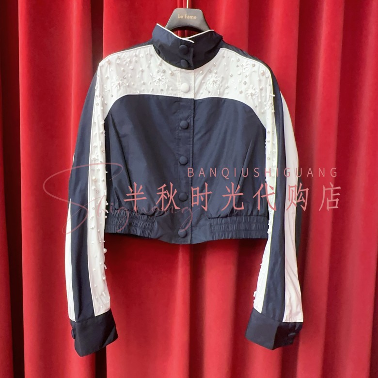 (小魔女)LF25Q11SC102-2995Lefm拉双皇冠正品25秋1钉珠棒球服外套