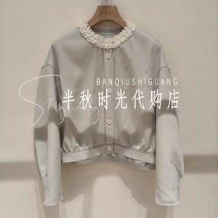 2026春甜美清新蕾丝边领短外套 XSV1W04B原1380艾薇双皇冠专柜正品