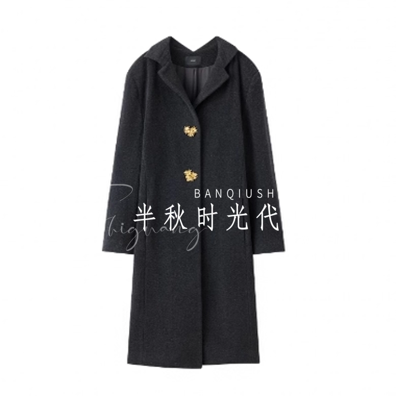 （小魔女）25FWLC18 -3880 结构海葵扣长款大IC*E 25冬款专柜正品