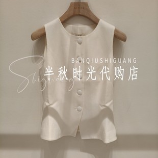 XSV1J02B原880艾薇双皇冠专柜正品2026春休闲马甲短款无袖外套