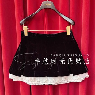 26春丝绒半身裙 LF26C01SS264原1695Lefame拉飞姆专柜正品 小魔女