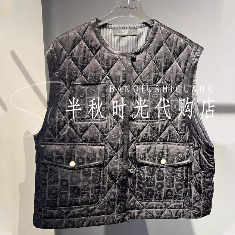 (小魔女)254YM005B103原3380MMQ双皇冠专柜正品2025冬桑蚕丝马甲