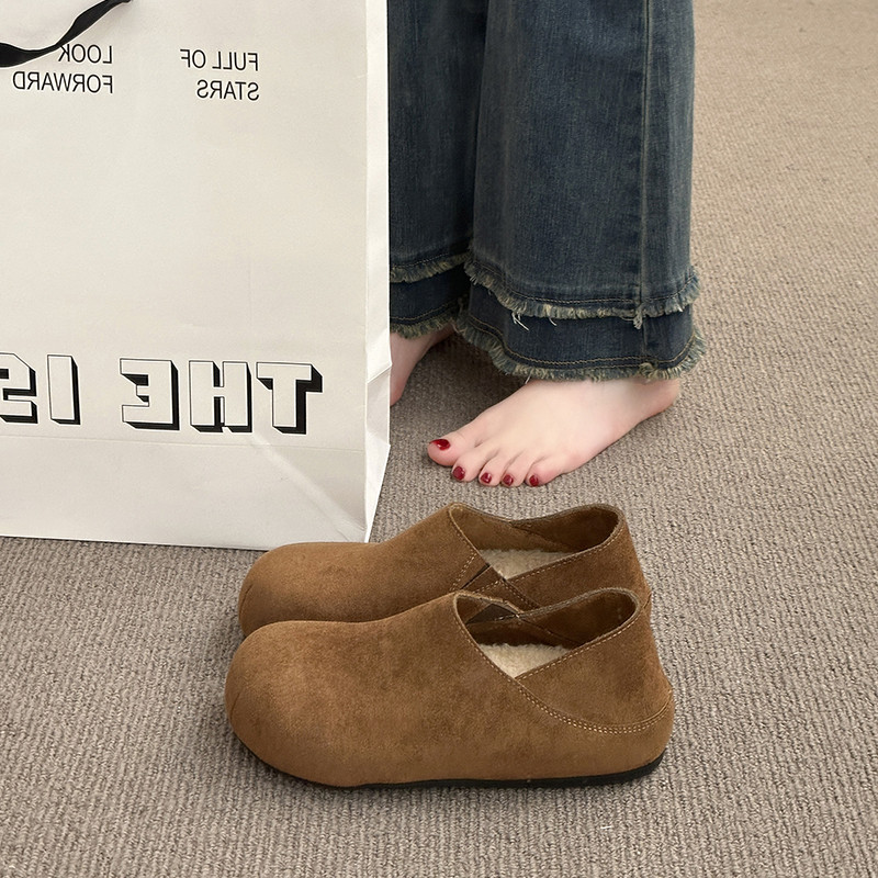 厚底复古加绒保暖勃肯鞋女2025秋冬新款内增高一脚蹬鞋子单鞋棉鞋,女鞋,棉鞋,淘宝优惠券,粉丝福利购,淘宝优惠卷