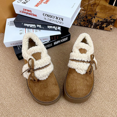 加绒保暖厚底全包勃肯鞋