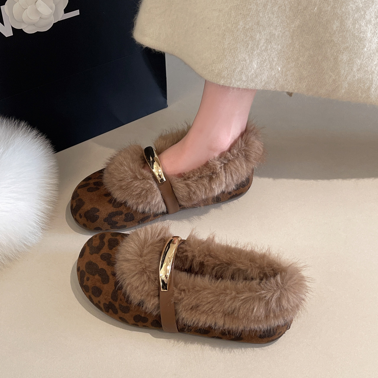 一脚蹬毛毛玛丽珍勃肯鞋子女秋冬季加绒保暖毛绒2025新款豆豆棉鞋,女鞋,棉鞋,淘宝优惠券,粉丝福利购,淘宝优惠卷