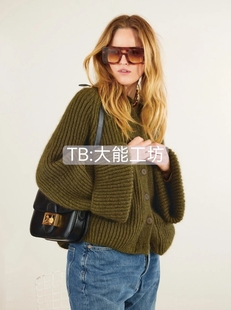 【单款中文】佩妮开衫 女士开衫棒针手编毛衣文字教程 426