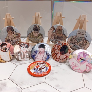 砚池原创R6S彩虹六号围攻同人周边干员双闪徽章机枪哥耶格fuze