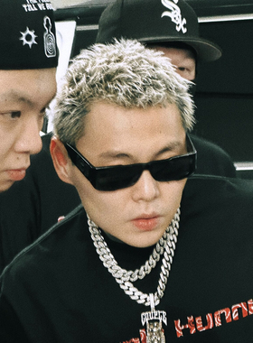 中国新说唱谢帝同款眼镜欧美嘻哈风墨镜防紫外线方形朋克太阳镜