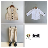 Комплект, рубашка, жилет, штаны, галстук-бабочка на лацкан, 3 предмета