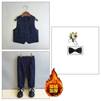 Флисовый комплект, жилет, штаны, галстук-бабочка на лацкан