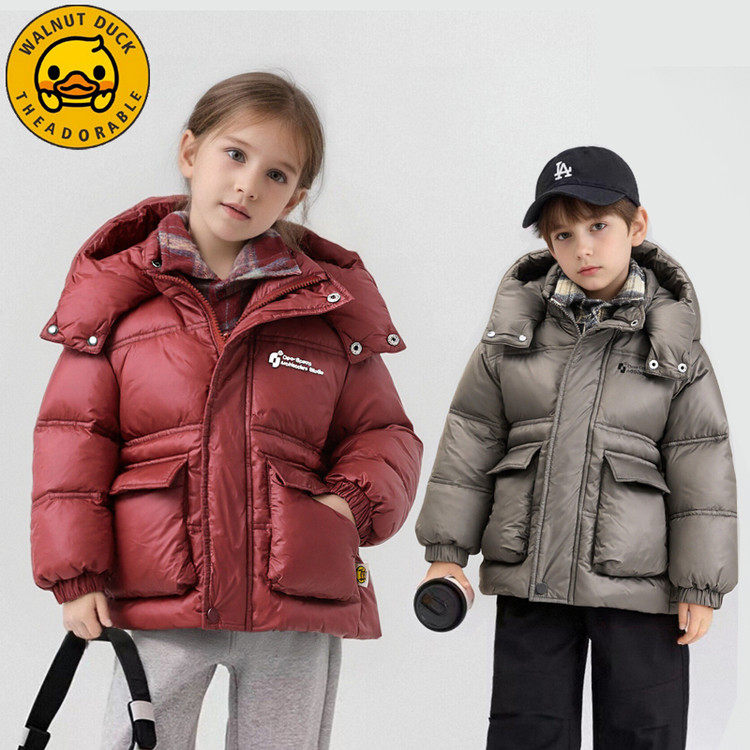 小黄鸭儿童冬季假两件羽绒服外套2025新款冬装中大童保暖红色上衣,童装/婴儿装/亲子装,羽绒服,淘宝优惠券,粉丝福利购,淘宝优惠卷