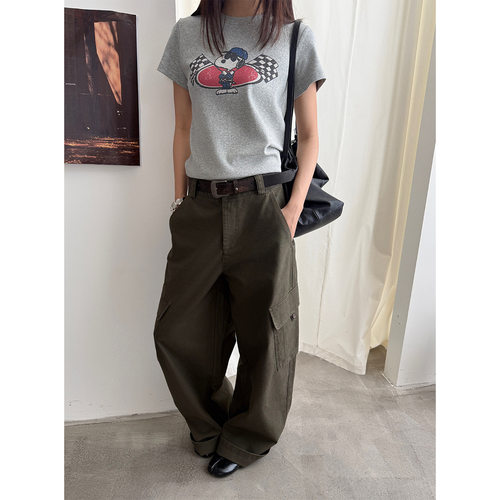 T-PLATFORM宽松休闲工装裤女