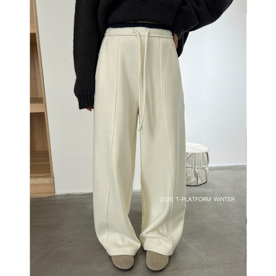 T台加绒卫裤韩系简约风