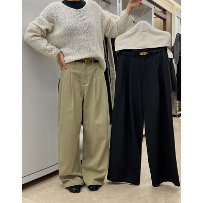 T-PLATFORM磨毛宽松休闲直筒裤