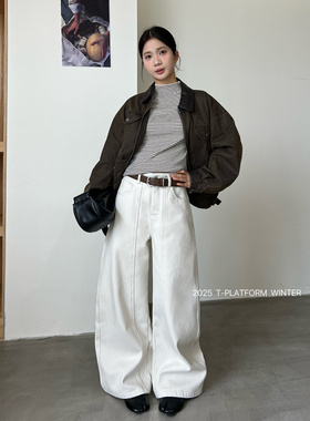 ［T台］T-PLATFORM广州十三行 冬季爆款延续版厚绒休闲裤93202-1
