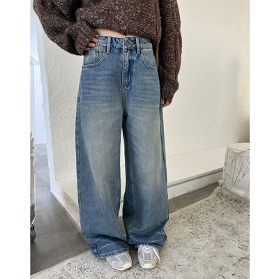 T台十三行冬季薄绒牛仔裤