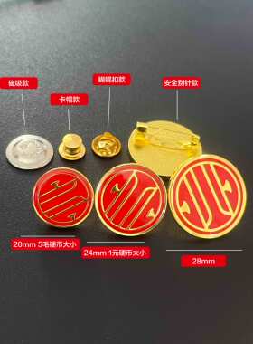可开票 中信银行行徽 中信银行企业胸针 支持定制