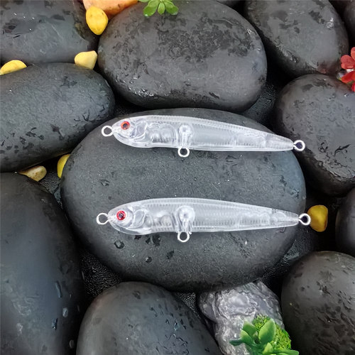 日系MG新品沉水铅笔6cm/2.8g透明无涂装路亚饵毛坯本体翘嘴鱼饵