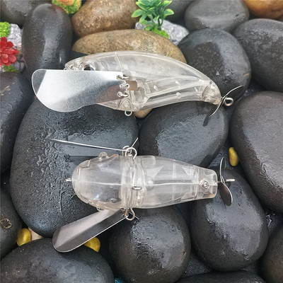 日系15.5g/19.4g小胖路亚饵硬饵浮水蝉金属桨路亚饵透明鱼饵胚体
