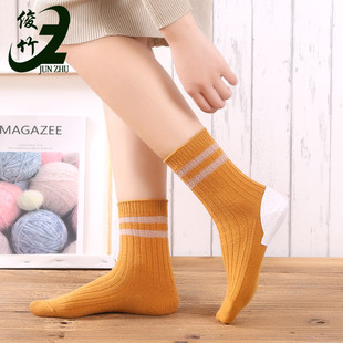 时尚 女士学院风 脚裂袜加厚脚干足裂袜足跟型 防裂袜子 俊竹双针款