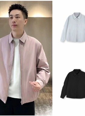 鑫鑫主流【春季纯色简约拼接翻领夹克外套】休闲男士翻领外套2610
