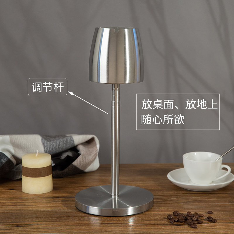 落地升降伸缩烟灰缸不锈钢带盖立式商务时尚创意烟缸盅防风办公