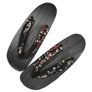 分左右半月人字拖cos外穿中国风日系厚底拖鞋木屐鞋子增高中国风