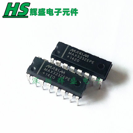 MAX3232EPE MAX3232CPE MAX3232 直插DIP16 RS-232收发器 全新