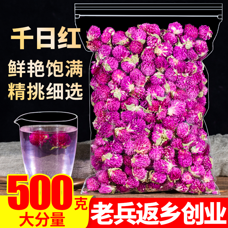 千日红500g千日红干花散装正品另售红巧梅另售特级花茶花草茶叶