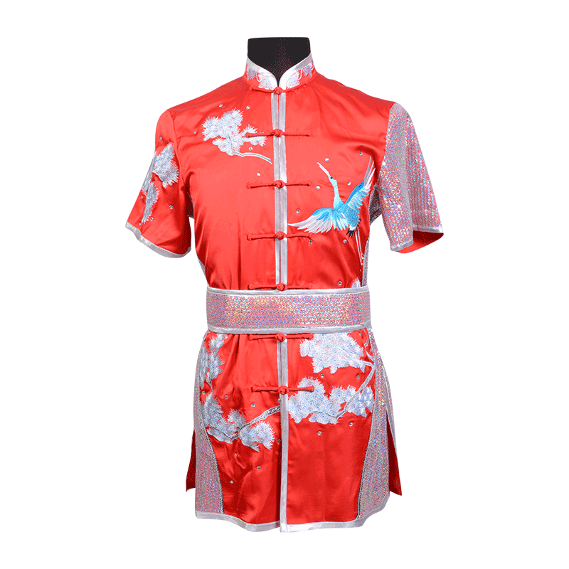 新款武术服言一刺绣云鹤